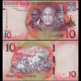 Nota do Lesotho 10 Maloti 2021 Pick #W26 UNC