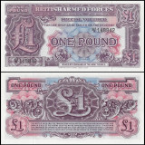 Nota das Forças Armadas Britanicas 1 Pound 1948 Pick #M22 UNC