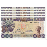 Nota da Republica da Guiné 100 Francos 2012 Pick #35b UNC