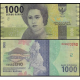 Nota da Indonesia 1000 Rupiah 2016 Pick # 154b UNC