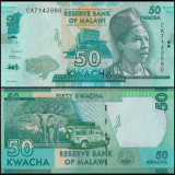 Nota do Malawi 50 Kwacha 2020 Pick # 64g UNC