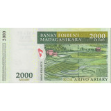 Nota de Madagascar 2000 Ariary 2007 Pick # 93a MDP UNC