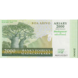 Nota de Madagascar 2000 Ariary 2007 Pick # 93a MDP UNC
