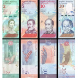 Lote de 8 Notas da Venezuela 2 - 500 Bolivares 2018 Set completo UNC