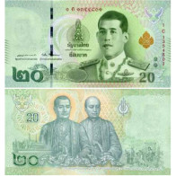 Nota da Tailândia 20 Baht 2018 Pick #135a UNC