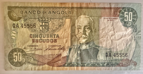 Angola - 50 Escudos (1972) - Marechal Carmona Pick #100