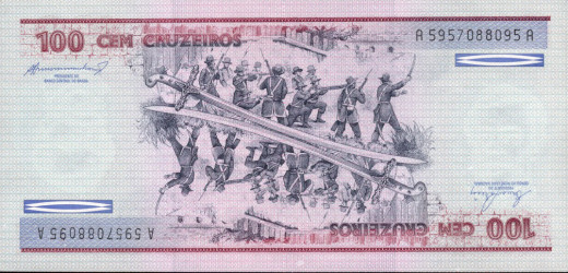 Brasil - 100 Cruzeiros 1984 - Duque de Caxias Pick #198b