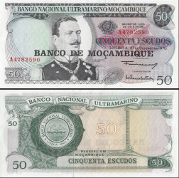 Moçambique - 50 Escudos (1970) - João de Azevedo Coutinho - Pick #116 - UNC