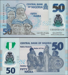 Nigéria - 50 Naira (2023) - Povos da Nigéria - Polímero - Pick #40m - UNC