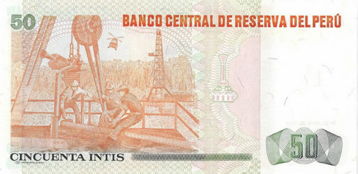 Peru - 50 Intis (1987) - Nicolás de Piérola - Pick #131 - UNC