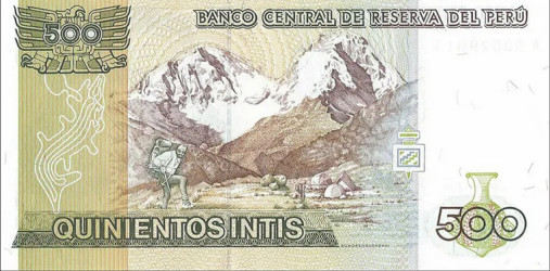 Peru - 500 Intis (1987) - Túpac Amaru II - Pick #134 - UNC