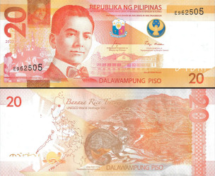 Filipinas - 20 Pesos (2023) - Manuel L. Quezon - Pick #231a - UNC