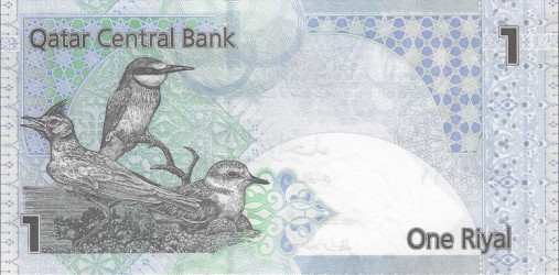 Catar - 1 Riyal (2020) - Pássaros Nativos e Arquitetura - Pick #28b - UNC