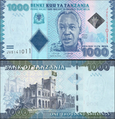 Tanzânia - 1000 Shillings (2019) - Julius Nyerere e State House - Pick #41c - UNC
