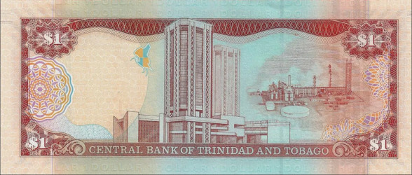 Trinidade e Tobago - 1 Dólar (2017) - Pássaros e Banco Central - Pick #NEW - UNC