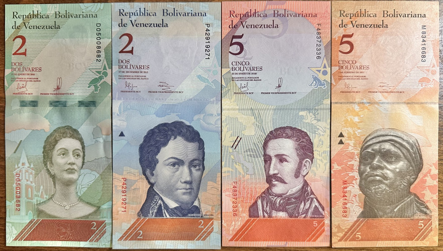 Venezuela - Lote de 8 Notas (2016-2017) - 2 a 2000 Bolívares Soberanos - UNC
