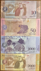 Venezuela - Lote de 8 Notas (2016-2017) - 2 a 2000 Bolívares Soberanos - UNC