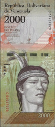 Venezuela - 2000 Bolívares (2016) - P. Camejo e Cardeal-do-nordeste - Pick #96b - UNC