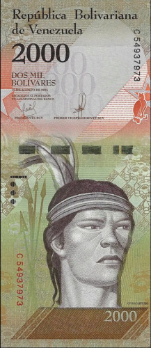 Venezuela - 2000 Bolívares (2016) - P. Camejo e Cardeal-do-nordeste - Pick #96b - UNC
