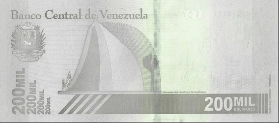 Venezuela - 200.000 Bolívares (2020) - Simón Bolívar e Panteão Nacional - Pick #W112 - UNC