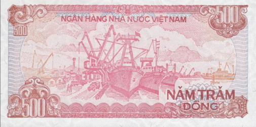 Vietname - 500 Dong (1988) - Ho Chi Minh e Porto de Haiphong - Pick #101 - UNC