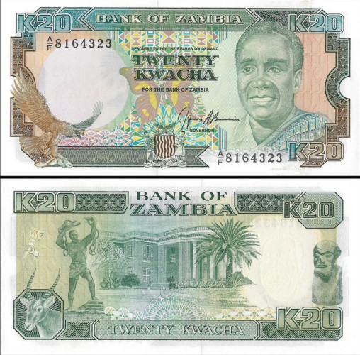 Zâmbia - 20 Kwacha (1991) - Kenneth Kaunda - Pick #32b - UNC