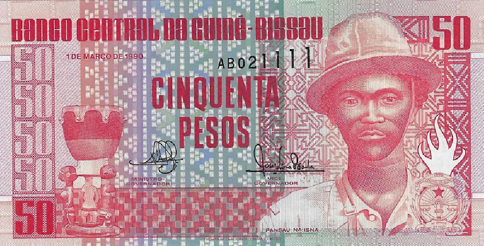 Guiné-Bissau 50 Pesos 1990 Pick #10 UNC