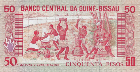 Nota da Guiné-Bissau 50 Pesos 1990 Pick #10 UNC