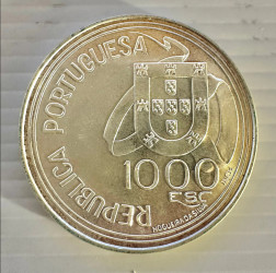 1000 Escudos 1994 - Tratado de Tordesilhas (Prata) KM# 666 UNC