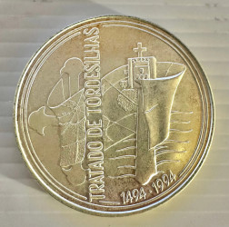 1000 Escudos 1994 - Tratado de Tordesilhas (Prata) KM# 666 UNC