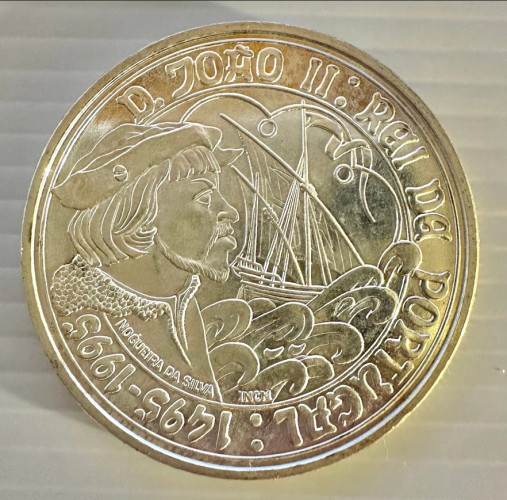 1000 Escudos 1995 - D. João II (Prata) KM# 674 UNC