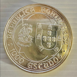1000 Escudos 1995 - D. João II (Prata) KM# 674 UNC