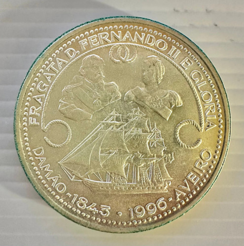 1000 Escudos 1996 - Fragata D. Fernando II e Glória (Prata) KM# 686 UNC