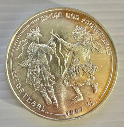 1000 Escudos 1997 - Dança dos Pauliteiros (Prata) KM# 698 UNC