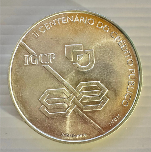 1000 Escudos 1997 - Centenário da Junta do Crédito Público (Prata) KM# 705 UNC