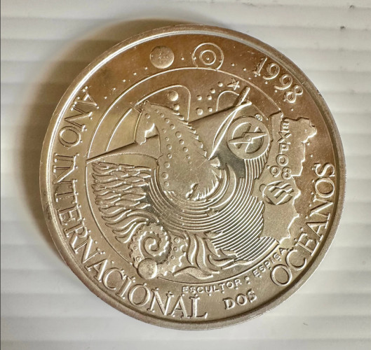 1000 Escudos 1998 - Ano Internacional dos Oceanos (Prata) KM# 714 UNC