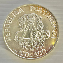 1000 Escudos 1998 - 500 Anos da Santa Casa da Misericórdia (Prata) KM# 715 UNC