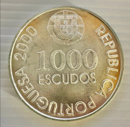 1000 Escudos 2000 - D. João de Castro (Prata) KM# 726 UNC