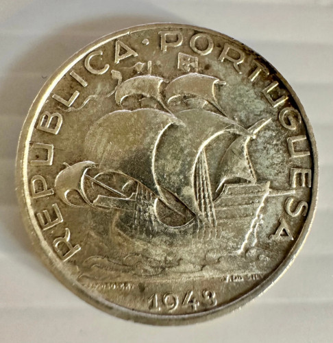 2$50 Escudos 1948 Portugal (Prata) KM# 578 BELA