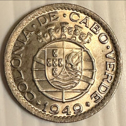 Cabo Verde  50 Centavos 1949 (Alpaca) KM# 6 BELA