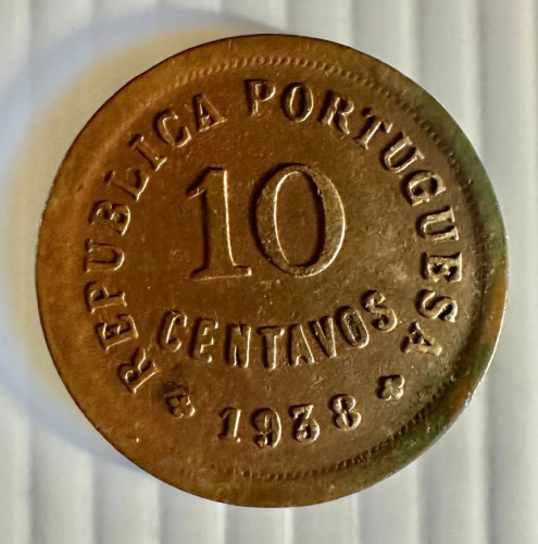 10 Centavos 1938 Portugal - Bronze KM# 576 MBC+
