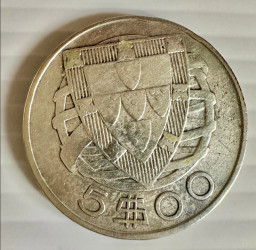 5 Escudos 1934 - Portugal (Prata) KM# 581 BC