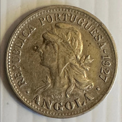 Angola 4 Macutas 1927 (Alpaca) KM# 51 MBC+