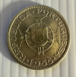 10 Escudos 1955 - Colonia de Moçambique (Prata) KM# 81 MBC+