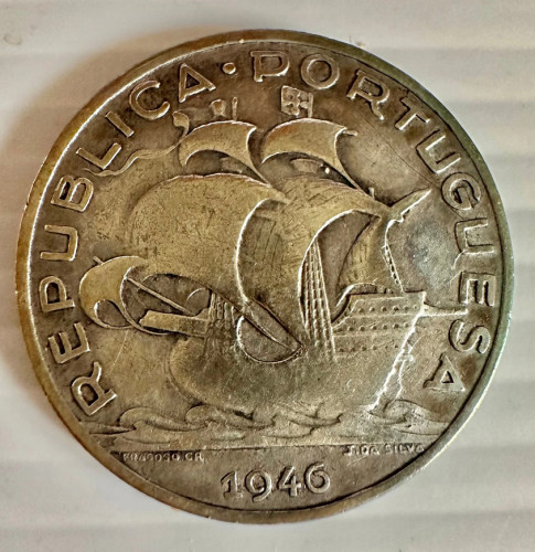 5 Escudos 1946 - Portugal (Prata) KM# 581 BC