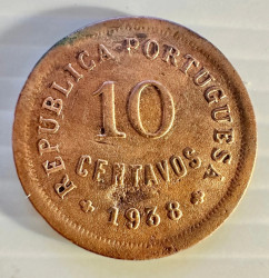 10 Centavos 1938 (República Portuguesa) KM# 576 – Escassa