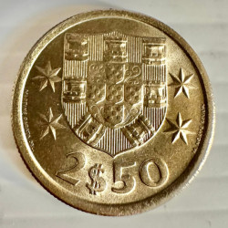 2$50 (Dois Escudos e Cinquenta) 1965 KM# 590 – Caravela A-UNC