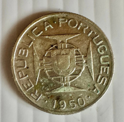 Moçambique 2$50 - 1950 (Colónia Portuguesa) KM# 77 – Escassa