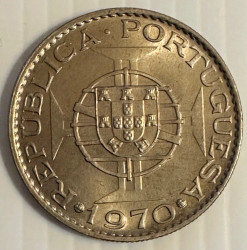 Angola 1970 – 10 Escudos (Província Ultramarina) KM# 83 – Cupro-Níquel A-UNC