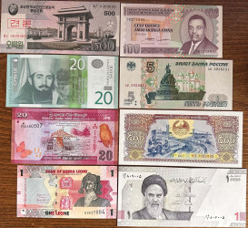 Lot 20 New UNC Banknotes from all over the World (L1)